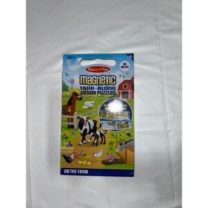 Melissa & Doug Magnetic Take-Along Jigsaw Puzzles On the Farm 2 Puzzles 32832